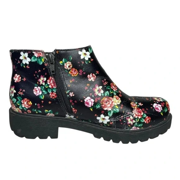 Alegria 39 Shayne Blossom black floral leather boots - Picture 5 of 9